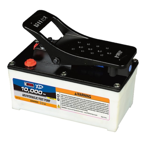 K-Tool International Air Hydraulic Foot Pump With Nylon Case HJ3501